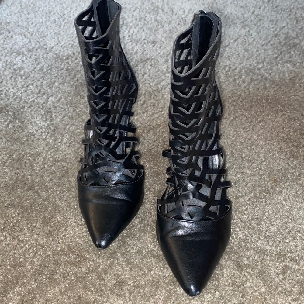 Charlotte Russe ankle cut out ankle boots